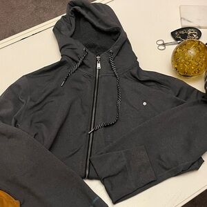 Vuori Dark Gray Zip-Up Hoodie